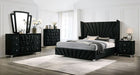 Furniture of America - Carissa King Bed in Black - CM7164BK-EK - GreatFurnitureDeal
