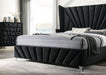 Furniture of America - Carissa 6 Piece Eastern King Bedroom Set in Black - CM7164BK-EK-6SET - GreatFurnitureDeal