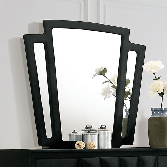 Furniture of America - Carissa Mirror in Black - CM7164BK-M - GreatFurnitureDeal