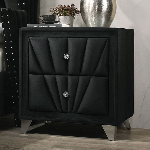 Furniture of America - Carissa 3 Piece Queen Bedroom Set in Black - CM7164BK-Q-3SET - GreatFurnitureDeal