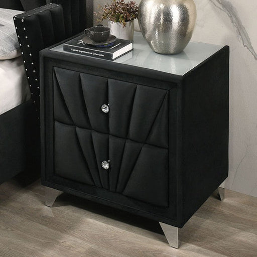 Furniture of America - Carissa Night Stand in Black - CM7164BK-N - GreatFurnitureDeal