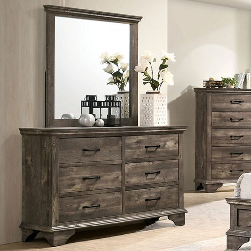 Furniture of America - Fortworth Dresser with Mirror In Gray - CM7186DM - GreatFurnitureDeal