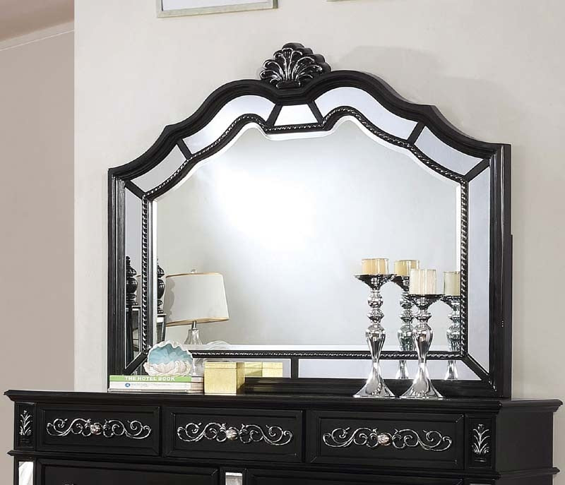 Furniture of America - Azha 5 Piece California King Bedroom Set in Black - CM7194BK-CK-5SET - Mirror