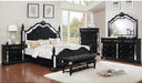 Furniture of America - Azha 4 Piece Queen Bedroom Set in Black - CM7194BK-Q-4SET - GreatFurnitureDeal