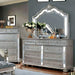 Furniture of America - Azha 5 Piece California King Bedroom Set in Silver - CM7194-CK-5SET - GreatFurnitureDeal