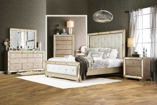 Furniture of America - Loraine 5 Piece Queen Bedroom Set in Champagne - CM7195-Q-5SET