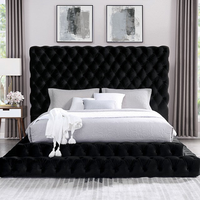 Furniture of America - Stefania Queen Bed in Black - CM7227BK-Q - GreatFurnitureDeal