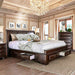 Furniture of America - Brandt 3 Piece Eastern King Bedroom Set in Brown Cherry - CM7302CH-EK-3SET