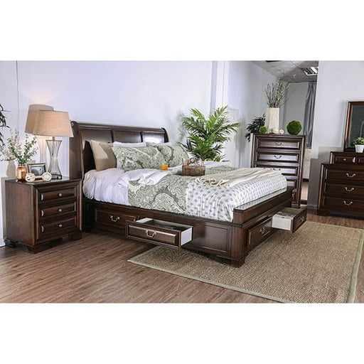 Furniture of America - Brandt Eastern King Bed in Brown Cherry - CM7302CH-EK - GreatFurnitureDeal