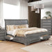 Furniture of America - Brandt 3 Piece Eastern King Bedroom Set in Gray - CM7302GY-EK-3SET