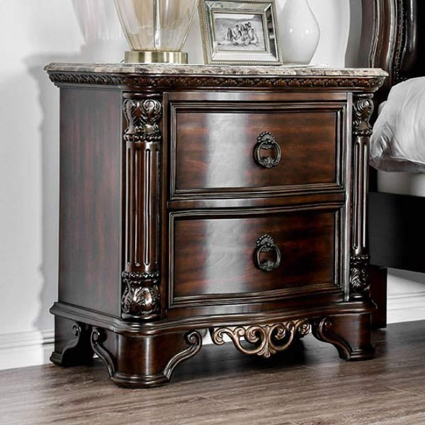 Furniture of America - Menodora 3 Piece Queen Bedroom Set in Brown Cherry - CM7311-Q-3SET - GreatFurnitureDeal