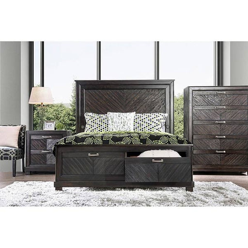 Furniture of America - Argyros 5 Piece Eastern King Platform Bedroom Set in Espresso - CM7315-EK-5SET - GreatFurnitureDeal