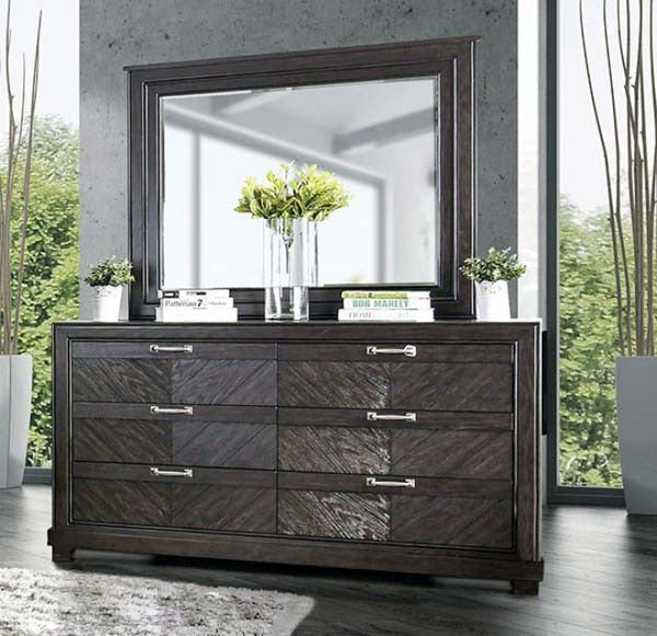 Furniture of America - Argyros 6 Piece Eastern King Platform Bedroom Set in Espresso - CM7315-EK-6SET - GreatFurnitureDeal