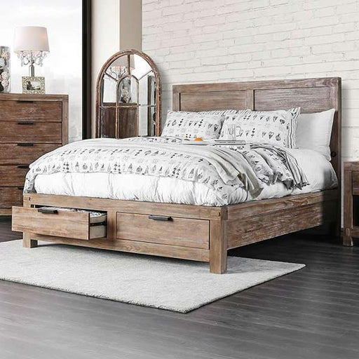 Furniture of America - Wynton 5 Piece Eastern King Bedroom Set in Light Oak - CM7360-EK-5Set