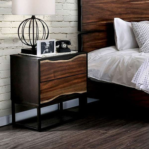 Furniture of America - Fulton 3 Piece California King Bedroom Set in Dark Walnut - CM7363-CK-3SET - Nightstand
