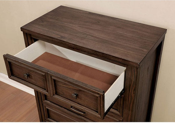 Furniture of America - Tywyn 6 Piece Storage Queen Bedroom Set in Dark Oak - CM7365A-Q-6SET - Open View