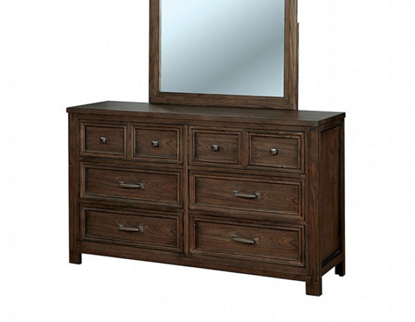 Furniture of America - Tywyn 5 Piece Storage Eastern King Bedroom Set in Dark Oak - CM7365A-EK-5SET - Dresser