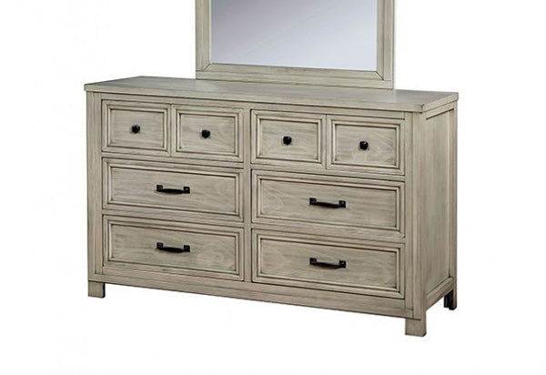 Furniture of America - Tywyn 5 Piece Storage California King Bedroom Set in Antique White - CM7365WH-CK-5SET - Dresser