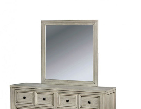 Furniture of America - Tywyn 5 Piece Storage California King Bedroom Set in Antique White - CM7365WH-CK-5SET - Mirror