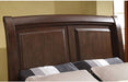 Litchville 3 Piece Eastern King Sleigh Bedroom Set in Brown Cherry - CM7383-EK-3SET - Headboard