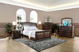 Furniture of America - Litchville 5 Piece Eastern King Sleigh Bedroom Set in Brown Cherry - CM7383-EK-5SET - GreatFurnitureDeal