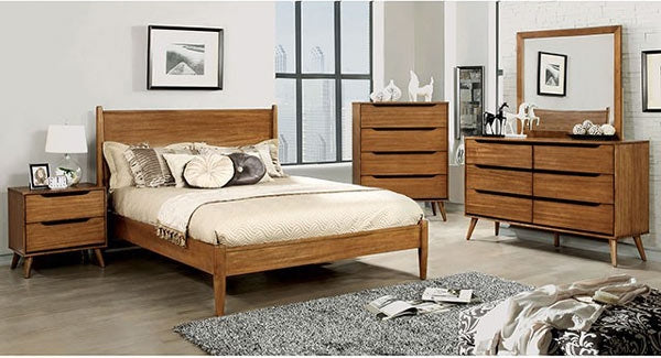 Furniture of America - Lennart 5 Piece Eastern King Bedroom Set in Oak - CM7386A-EK-5SET