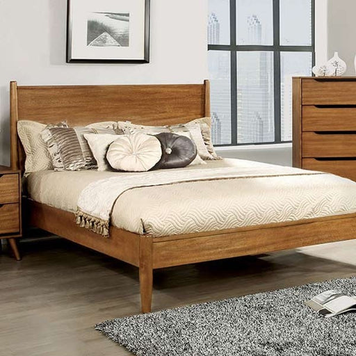 Furniture of America - Lennart 5 Piece California King Bedroom Set in Oak - CM7386A-CK-5SET