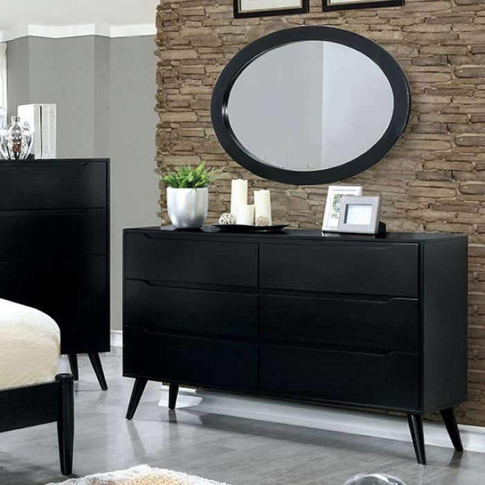 Furniture of America - Lennart II 6 Piece Eastern King Bedroom Set in Black - CM7386BK-EK-6SET - GreatFurnitureDeal