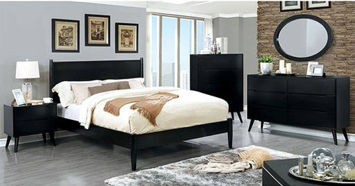 Furniture of America - Lennart II 5 Piece Eastern King Bedroom Set in Black - CM7386BK-EK-5SET