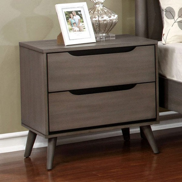 Lennart 5 Piece Full Bedroom Set in Gray - CM7386GY-F-5SET - Night Stand