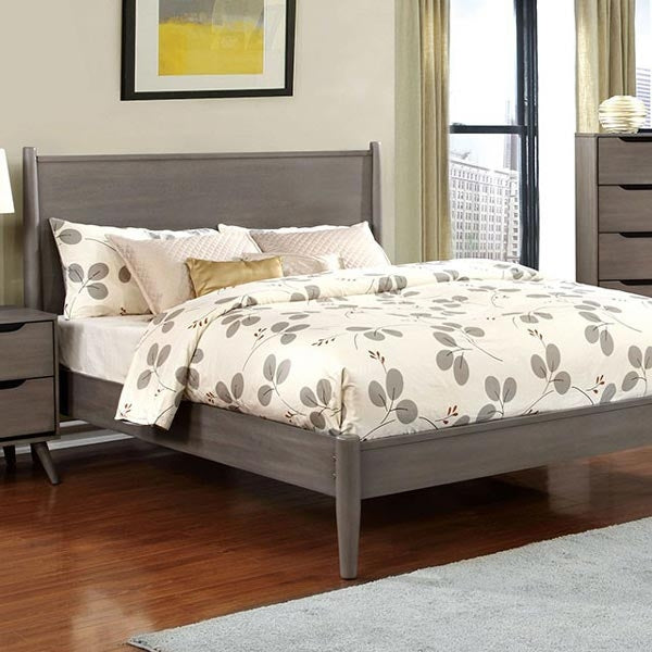 Furniture of America - Lennart 5 Piece Eastern King Bedroom Set in Gray - CM7386GY-EK-OM-5SET