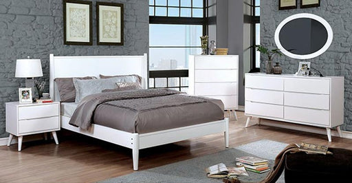 Furniture of America - Lennart II 5 Piece Eastern King Bedroom Set in White - CM7386WH-EK-5SET