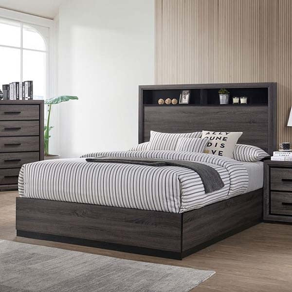 Furniture of America - Conwy 4 Piece Eastern King Bedroom Set in Gray - CM7549-EK-4SET - GreatFurnitureDeal