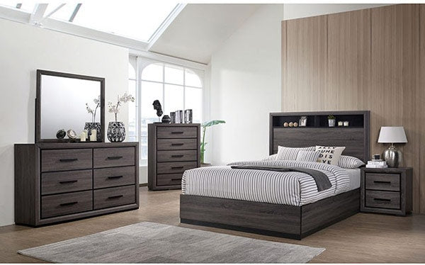 Furniture of America - Conwy 4 Piece Eastern King Bedroom Set in Gray - CM7549-EK-4SET - GreatFurnitureDeal
