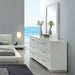 Christie 5 Piece Eastern King Bedroom Set in Glossy White - CM7550-EK-5SET - Dresser
