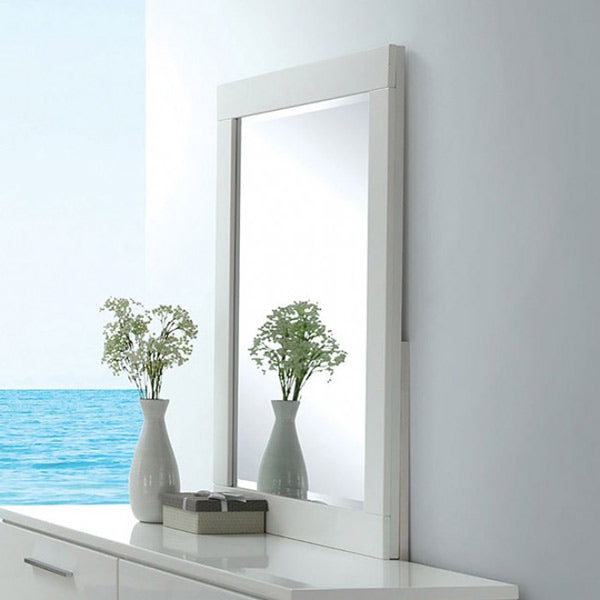 Christie 6 Piece Queen Bedroom Set in Glossy White - CM7550-Q-6SET - Mirror
