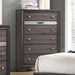 Furniture of America - Chrissy 6 Piece Queen Bedroom Set in Gray - CM7552GY-Q-6SET - Chest