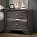 Furniture of America - Chrissy 6 Piece Queen Bedroom Set in Gray - CM7552GY-Q-6SET - Nightstand