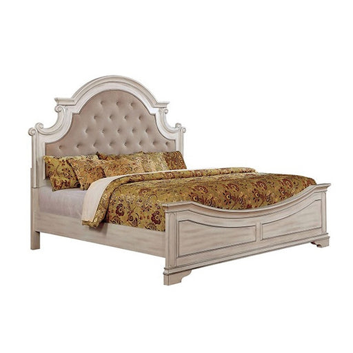 Furniture of America - Pembroke California King Bed in Antique White Wash - CM7561-CK - GreatFurnitureDeal