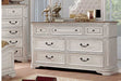 Furniture of America - Pembroke 4 Piece Queen Bedroom Set in Antique White Wash - CM7561-Q-4SET - Dresser