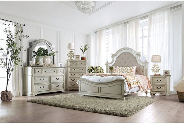 Furniture of America - Pembroke 3 Piece Queen Bedroom Set in Antique White Wash - CM7561-Q-3SET