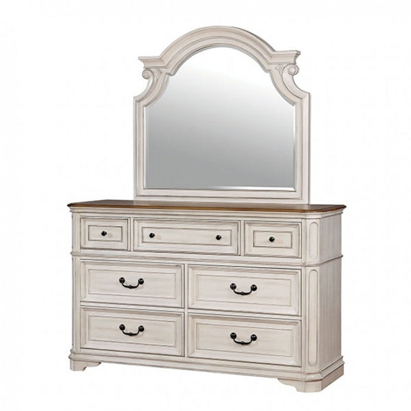 Furniture of America - Pembroke 6 Piece Queen Bedroom Set in Antique White Wash - CM7561-Q-6SET - Dresser Set