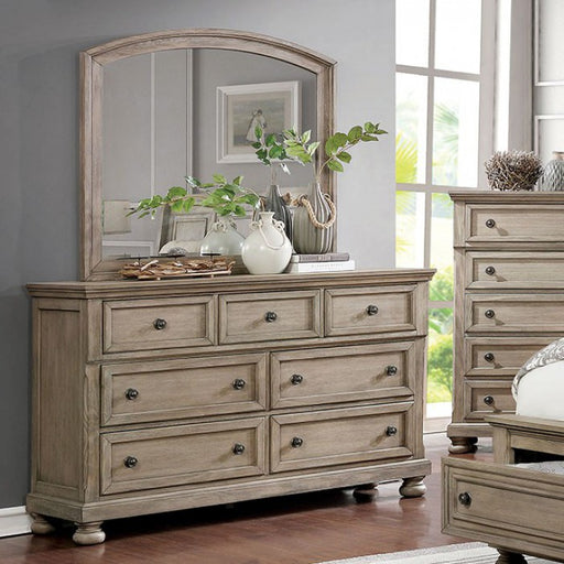 Furniture of America - Wells Dresser and Mirror in Gray - CM7568DM - GreatFurnitureDeal