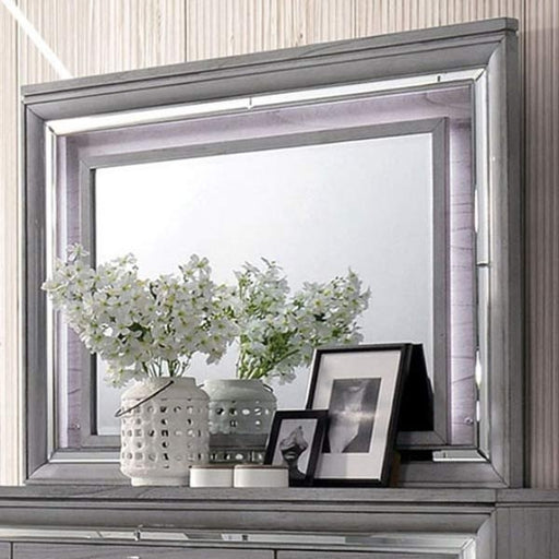 Furniture of America - Alanis Dresser with Mirror in Light Gray - CM7579-DM - GreatFurnitureDeal