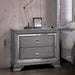 Furniture of America - Alanis 5 Piece Eastern King Bedroom Set in Light Gray - CM7579-EK-5SET - Nightstand