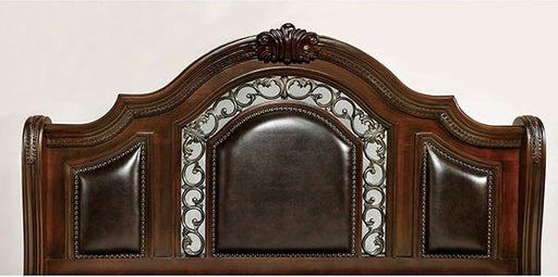 Flandreau California King Bed in Brown Cherry - CM7588-CK - Headboard Leather