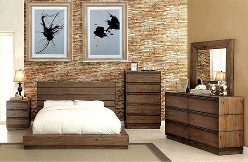 Furniture of America - Coimbra 3 Piece Queen Bedroom Set in Rustic Natural Tone - CM7623-Q-3SET
