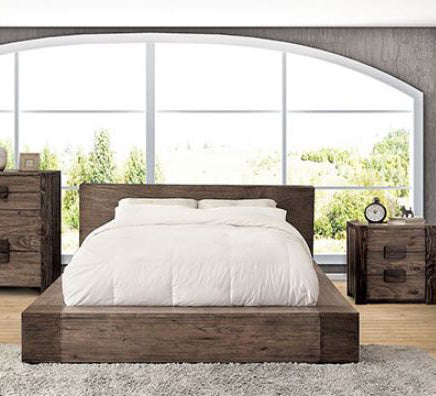 Furniture of America - Janeiro 3 Piece California King Bedroom Set in Rustic Natural Tone - CM7628-CK-3SET
