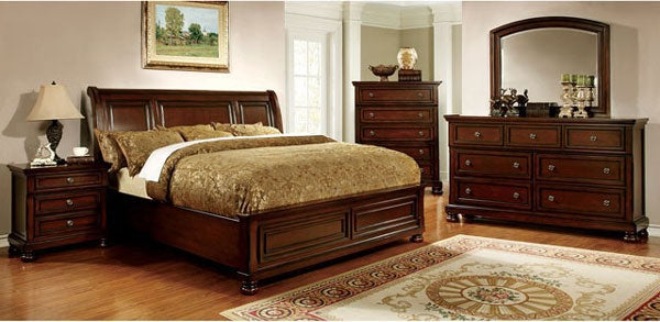 Furniture of America - Northville 3 Piece Eastern King Bedroom Set in Dark Cherry - CM7682-EK-3SET
