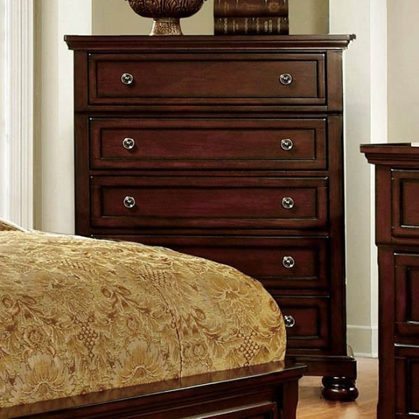Furniture of America - Northville 7 Piece California King Bedroom Set in Dark Cherry - CM7682-CK-7SET - GreatFurnitureDeal